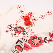 Сукня лляна з вишивкою ПЛ379 Бембі 206-молочний - Фото №4