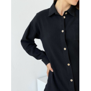 Сорочка жіноча з мусліну Coconut Cosy MD06 чорна - Фото №6