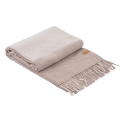 Плед вовняний із кашеміром Ardesto Leonardo Moon бежево-білий - Фото №4