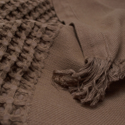 Покривало бавовняне Egi Lotus Home коричневий - Фото №6