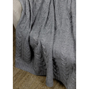 Плед в'язаний Hit Kosa-01 Прованс сірий - Фото №3