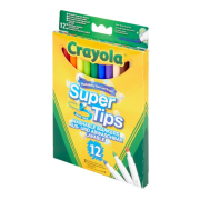 Набір фломастерів Crayola Supertips (washable) 12 шт 7509 - Фото №5