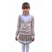 Джемпер для девочки Морячка Art Knit бежевый - Фото №6