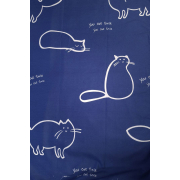 Комплект постельного белья Cat Smile Emily микрофибра темно-синий - Фото №6