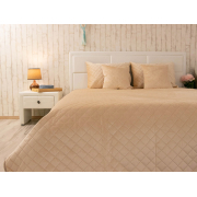 Покривало декоративне двостороннє Velour beige Ромб Руно - Фото №5