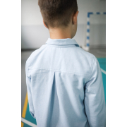 Рубашка РБ196 фланель Бемби A00-светло-голубой - Фото №7