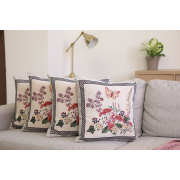 Декоративна гобеленова наволочка Квіти з метеликом Лавандове поле Прованс - Фото №6