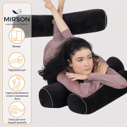Подушка-валик 8526 Velvet Line 28-0007 Black 50% memory велюр MirSon - Фото №4