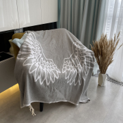 Плед хлопковый SoundSleep Wings серый - Фото №5