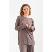 Лонгслів Baily vizon Penelope темно-бежевий - Фото №5