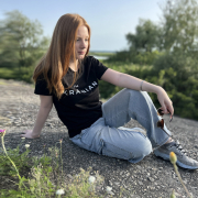 Футболка унісекс з принтом Im Ukrainian Emily чорна - Фото №3