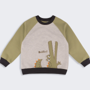 Костюм для хлопчика КС803 трикотаж-двунитка Бембі YV0-чорний-хакі - Фото №3