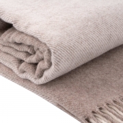 Плед вовняний із кашеміром Ardesto Leonardo Moon бежево-білий - Фото №6