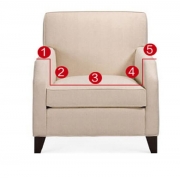 Чохол на крісло біфлекс Homytex геометрія бежевий - Фото №4