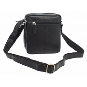 Чоловіча шкіряна сумка-месенджер Visconti S-8 black - Фото №3