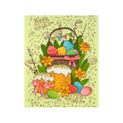 Набір із 3 кухонних вафельних рушників Великдень Руно салатовий - Фото №5