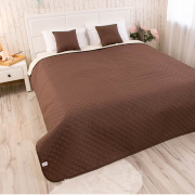 Двусторонее покрывало Барселона Руно шоколадно-молочное - Фото №11