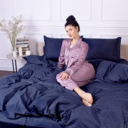 Постельное белье 30-0020 Smoky Blue сатин-страйп MirSon - Фото №3