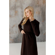 Сукня в'язана Ніколь міді Art Knit шоколадний - Фото №6