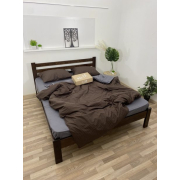 Постільна білизна Lelit SS-3011 сатин-страйп коричневий із сірим - Фото №4