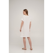 Сукня коротка Linen SoundSleep біла - Фото №13