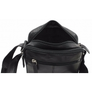 Чоловіча шкіряна сумка-месенджер Visconti S-8 black - Фото №4