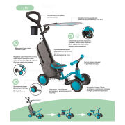 Біговел серії Learning Bike Deluxe 3в1 Globber 639-211 пастельно-рожевий - Фото №3