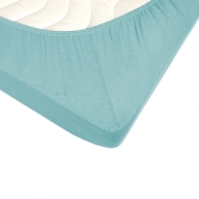 Простирадло трикотажне на гумці Iris Home бірюзове - Фото №3