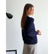 Джемпер в'язаний Cotton індиго Art Knit Прованс - Фото №4