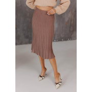 Спідниця-плісе в'язана міді Art Knit тауп - Фото №7
