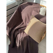 Плед в'язаний Cotton Прованс шоколадний - Фото №4