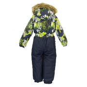 Дитячий зимовий термокомбінезон WILLY Huppa 31900030 лайм-синій - Фото №4