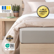 Простирадло трикотажне на гумці Ideia сірий беж - Фото №6