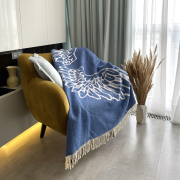 Плед хлопковый SoundSleep Wings синий - Фото №4