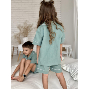 Дитячі муслінові піжамні шорти Viva Cosy евкаліпт VIMUЕ5200 - Фото №4