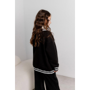 Кардиган для дівчинки Art Knit чорний зі смужками - Фото №5