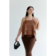 Топ Fashion Art Knit коричневий - Фото №4