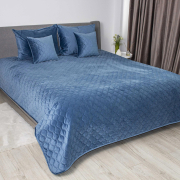 Покривало Ромб круглий Velour ТЕП темно-синій - Фото №3