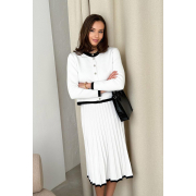 Спідниця-плісе в'язана міді Gabriel Art Knit білий - Фото №4