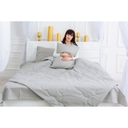 Одеяло летнее антиаллергенное EcoSilk 2304 Light Gray MirSon - Фото №5