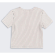 Футболка для девочки ФТ53 трикотаж-рубчик Бемби X00-серый - Фото №3