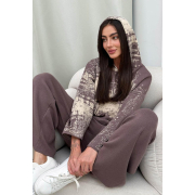 Худі жіноче в'язане Vibe Cotton Art Knit шоколад - Фото №4