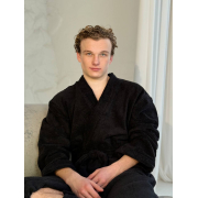 Халат кімоно махровий унісекс SoundSleep чорний - Фото №10