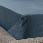 Простирадло велюрове на гумці Velour ТЕП синє - Фото №4