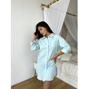 Сорочка жіноча з мусліну Pearl Cosy MD02 аквамарин - Фото №6