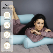 Подушка-валик 8101 Eco Line Blue EcoSilk мікросатин MirSon - Фото №3