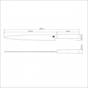 Ніж для суші 330 мм Sushi Silver Yanagiba Tramontina 24230/043 - Фото №5