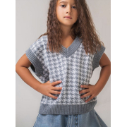 Жилетка для дівчинки Лапки Прованс сірий - Фото №3