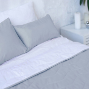 Покривало декоративне двостороннє Capri Sonex сірий-білий - Фото №7