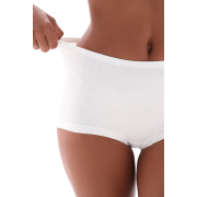 Труси-брифи жіночі 25088 бавовняний рубчик German Volf молочний - Фото №3